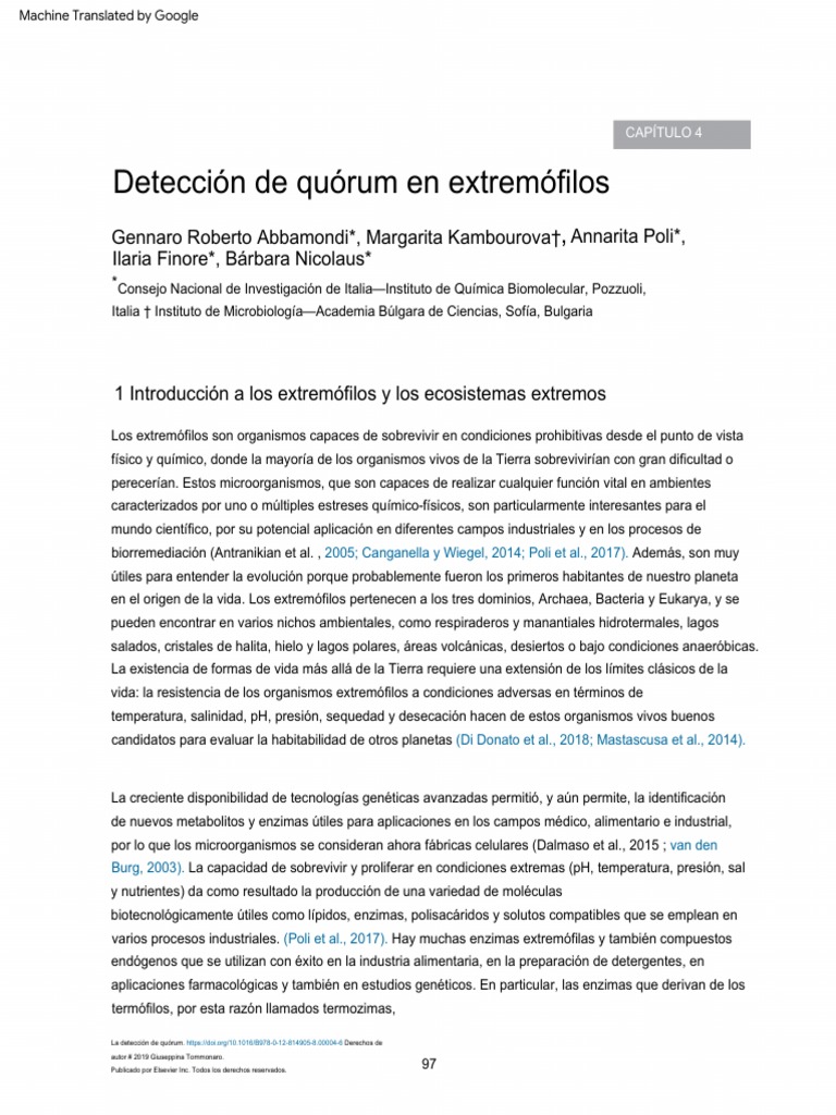 Detección de quórum en extremófilos | PDF | Las bacterias | Archaea