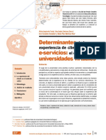 Determinantes de La Experiencia de Cliente en E-Se PDF