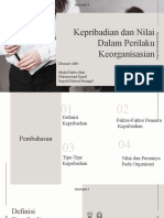 KEPRIBADIAN DAN NILAI