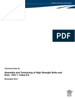 Assembly and Tensioning of High Strength Bolts and