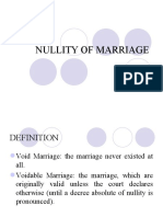 Nullity of Marriage