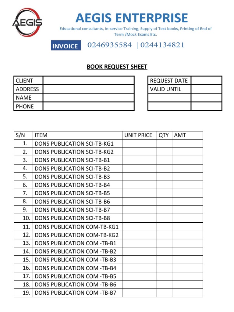 BOOK REQUEST FORM | PDF