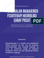 Pengenalan Manajemen Fisioterapi Neurologi Saraf Pusat PDF