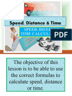 Calculating Speed Time and Distance (3) .PPT 3rd Quarter Math 6