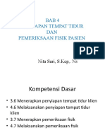 Mempersiapkan Tempat Tidur dan Pemeriksaan Fisik Pasien