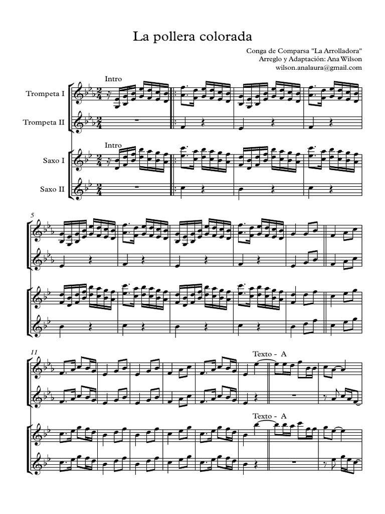 La Pollera Colorada - Score and Parts | PDF | Théorie (échecs) | Échecs