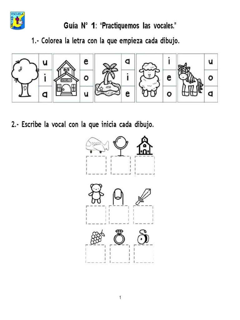 Actividades para aprender las vocales | PDF | Hogar, jardinería y ...