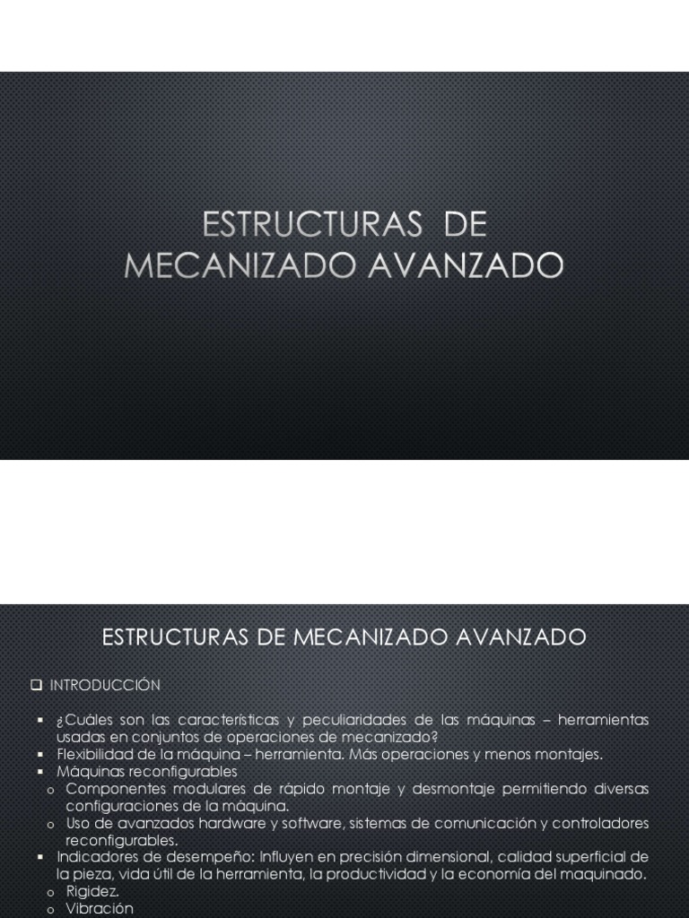 Estructuras De Mecanizado Avanzado Pdf Pdf Mecanizado Rodamiento