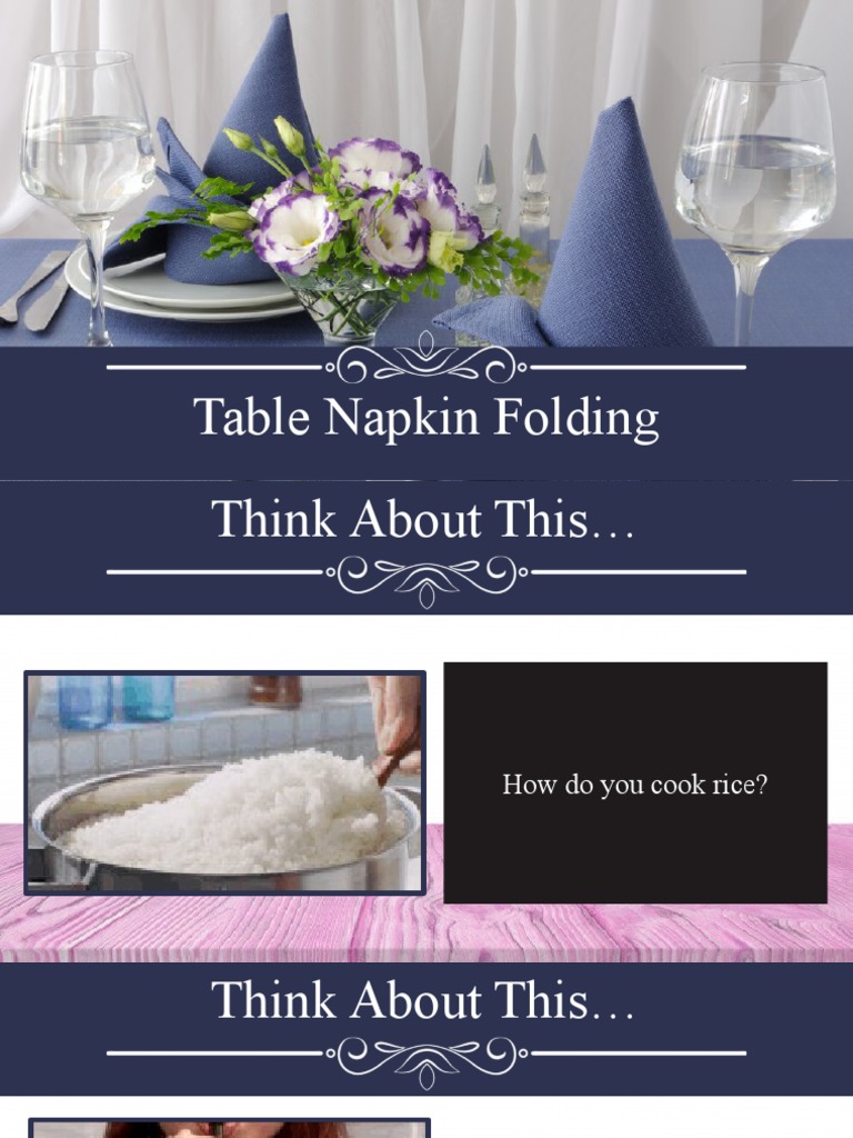 ATDC (HE11) - Table Napkin Folding | PDF
