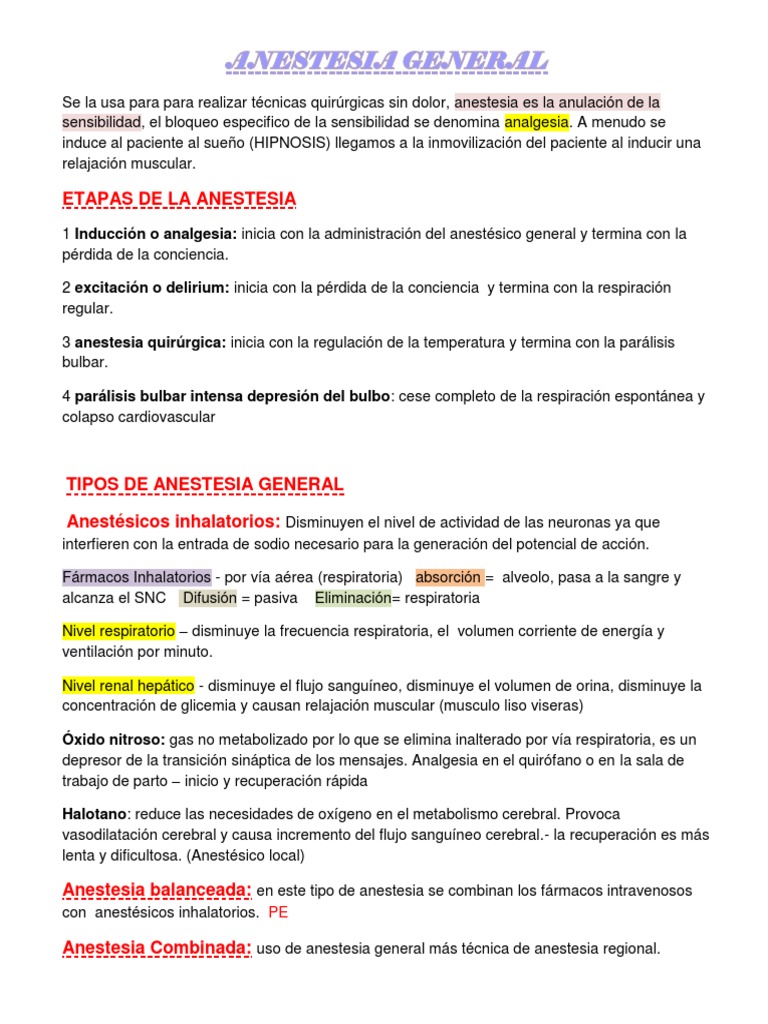 Tipos De Anestesia: Conoce Las Diferencias Y Usos De Cada Uno. – MSAEO