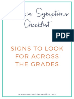 Dyslexia Checklist PDF