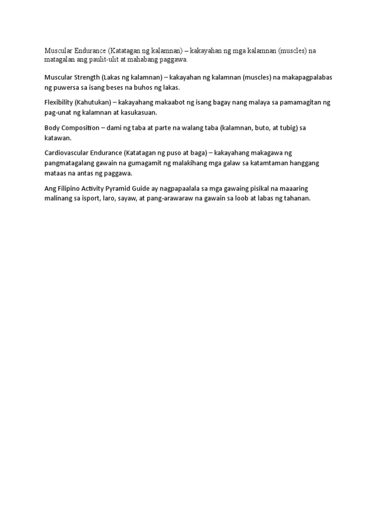 Muscular Endurance | PDF
