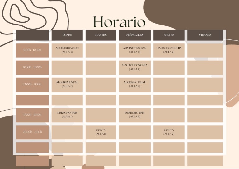 Horario Graficas Monocromático Azul | PDF