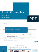 First Discoveries: Unit 5: My Day Online Session 1