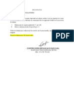 Presupuesto elaboración basurero 280 soles