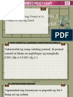 FILIPINO 5 QUARTER 3 WEEK 7-Pagsulat NG Sulating Pormal at Di Pormal Sa Anyong Email