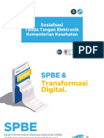 Kebijakan Tanda Tangan Elektronik - Master Sosialisasi PPT BSrE v1.8 - Kemenkes PDF