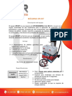 Ficha Técnica Maquina Manual UR057