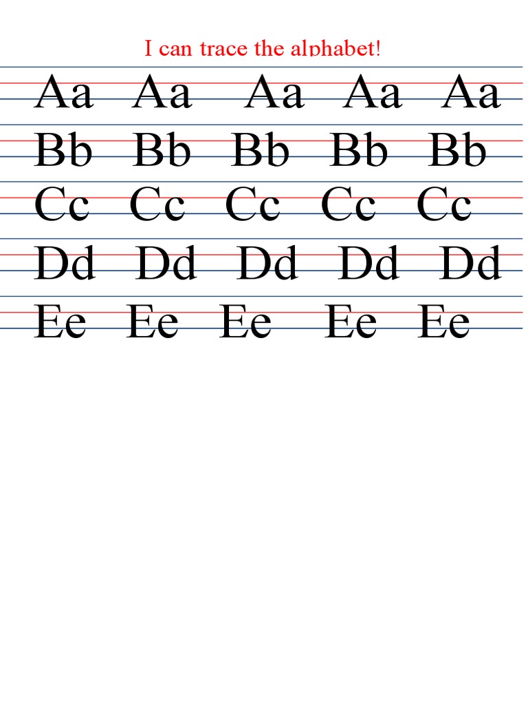 Alphabets A-E | PDF