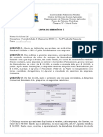 Lista de Exerccio 1 - Unidade 1 - Tratamento Com Contas A Receber