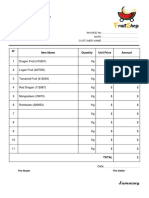 Samnang Fruit Shop Invoice 2020