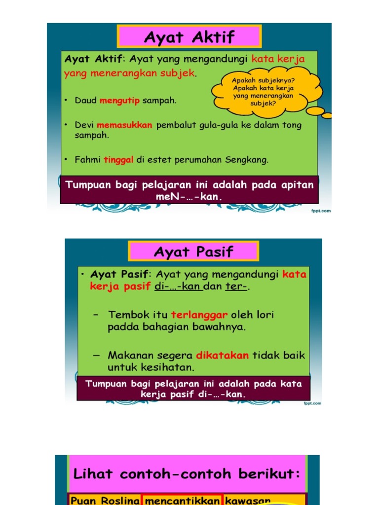 Ayat Aktif Dan Pasif | PDF