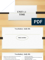 Daily Activities and Free Time Vocabulary