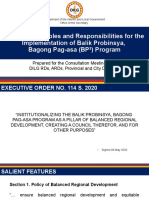 DILG Roles and Responsibilities for BP2 Program Implementation