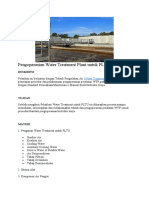 Pengoperasian Water Treatment Plant Untuk PLTU