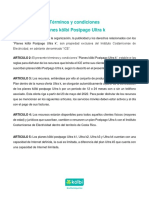 Terminos y Condiciones Planes Kolbi Postpago Ultra K PDF