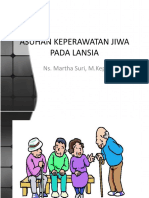 Asuhan Keperawatan Jiwa Pada Lansia: Ns. Martha Suri, M.Kep