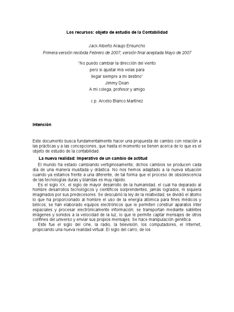 Los Recursos | PDF | Contabilidad | Conocimiento