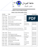 Pediatric Course Weekly Schedule WK 13 Uniso Batch 11 Ms18 Nov 2022 PDF