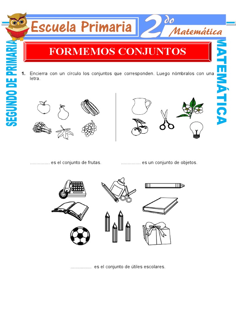 Formemos Conjuntos para Segundo de Primaria | PDF