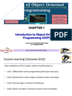 Chapter 1 Introduction To Object Oriented Programming OOP PDF
