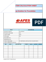 Foundation Calculation Sheet