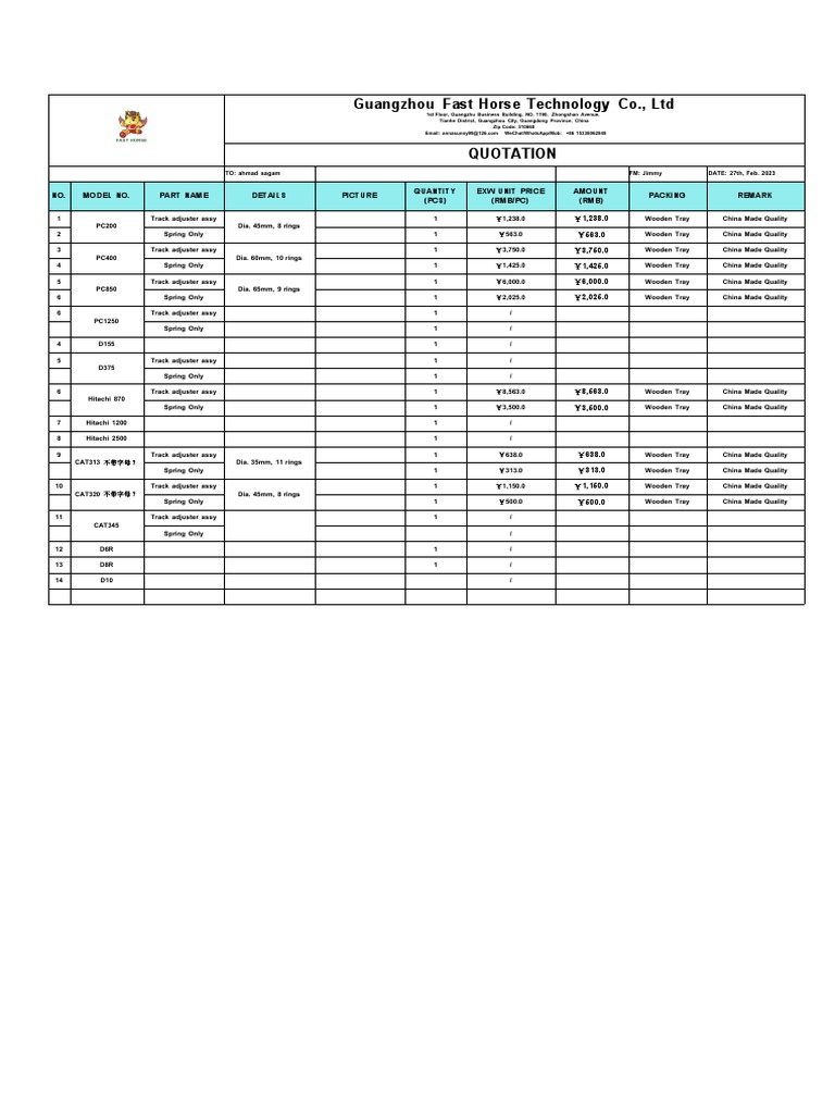 Quotation-Track Adjuster Assy | PDF