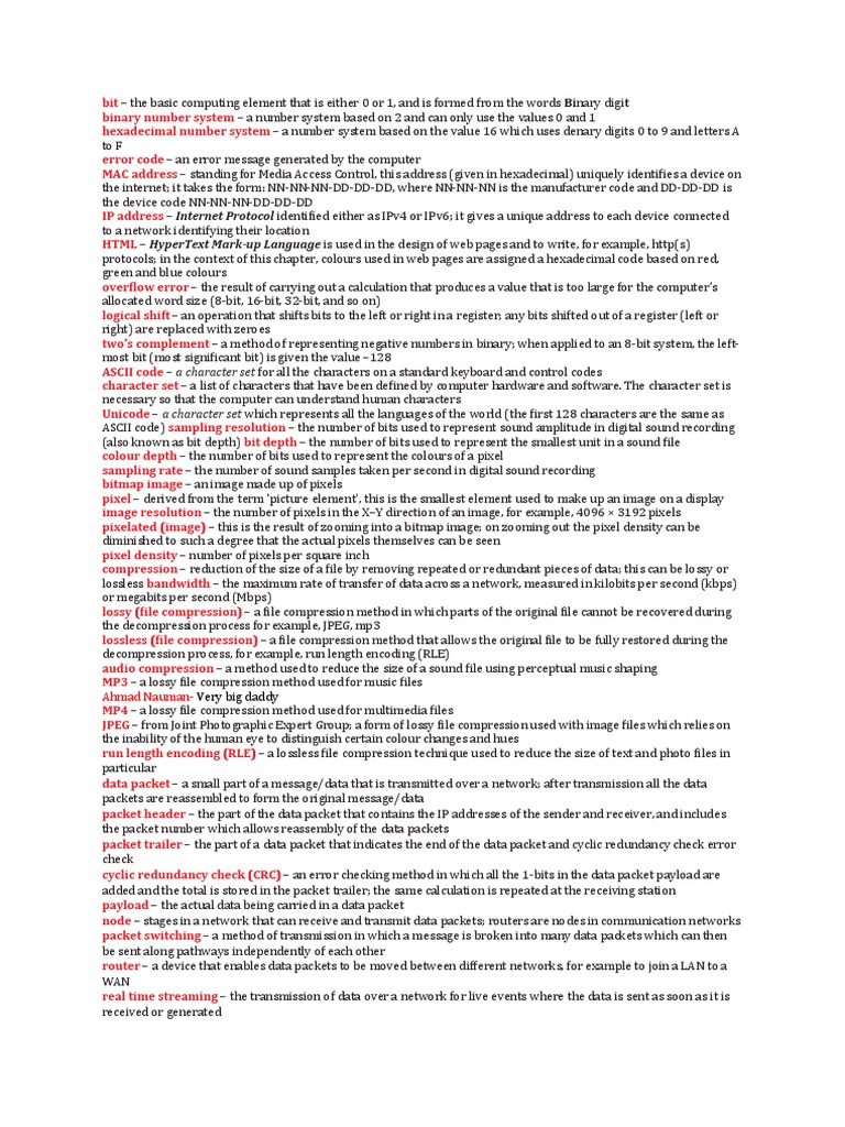 CS Definitions For Daddy Ahmood PDF | PDF | World Wide Web | Internet & Web