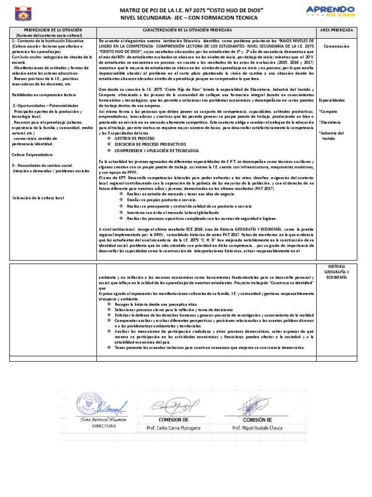 Matriz de Pci de La Ie | PDF | Mercado (economía)