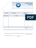 Consulting Invoice Template