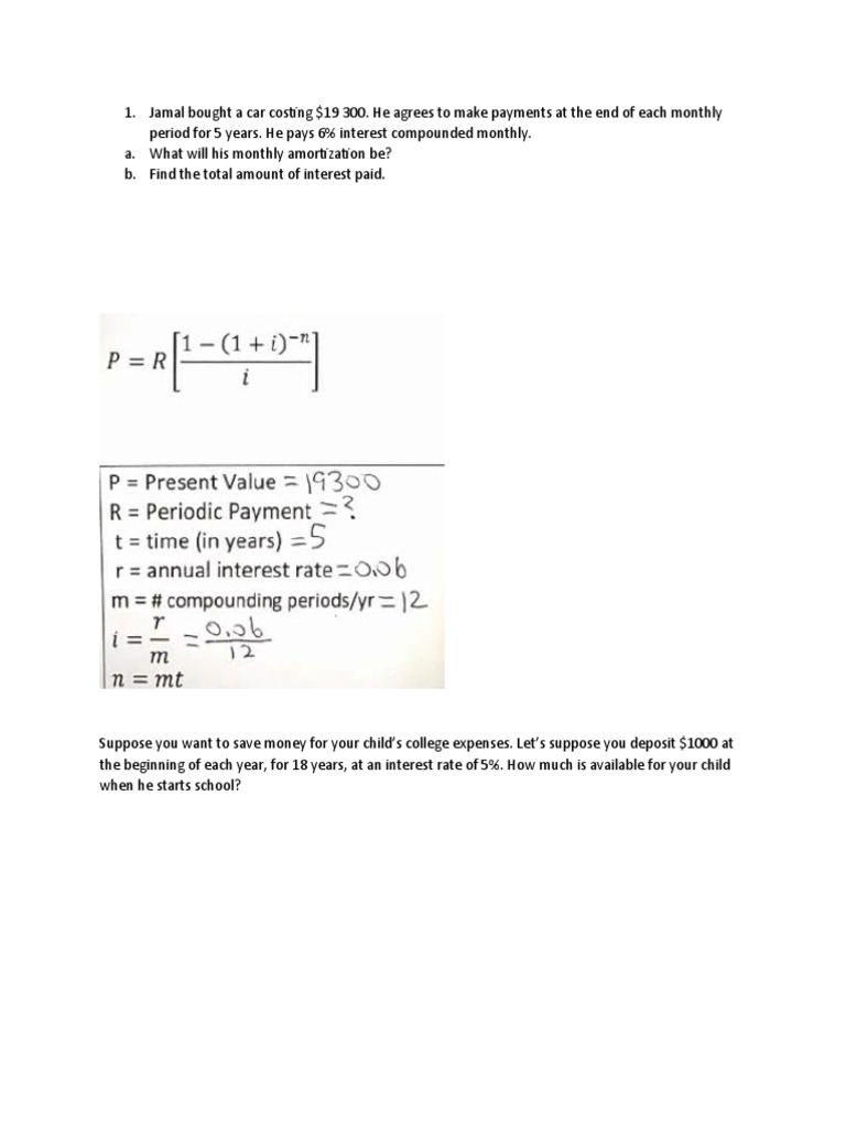 Annuity and Amortization | PDF