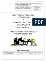 Rev 001 Plan para La Vigilancia, Prevención y Control de Covid-19 en El Trabajo Faas Arquitectura Diseño y Construccion