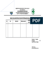 Hasil Evaluasi Pemeriksaan Laboratorium