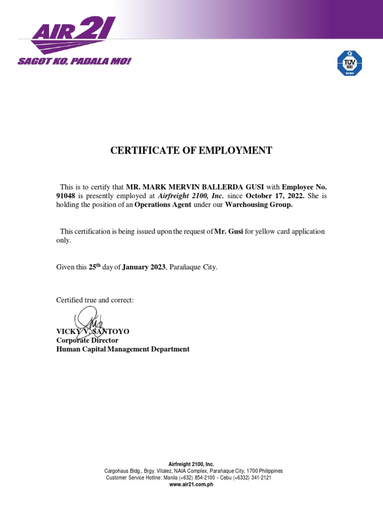 Authorization Letter COE PDF PDF