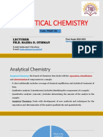 Tishk International University Analytical Chemistry Course Overview