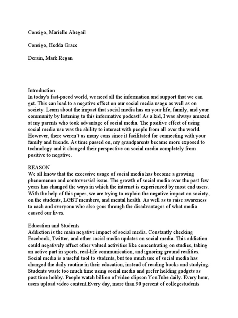 Argumentative Essay Mil Pdf Social Media Popular Culture Media