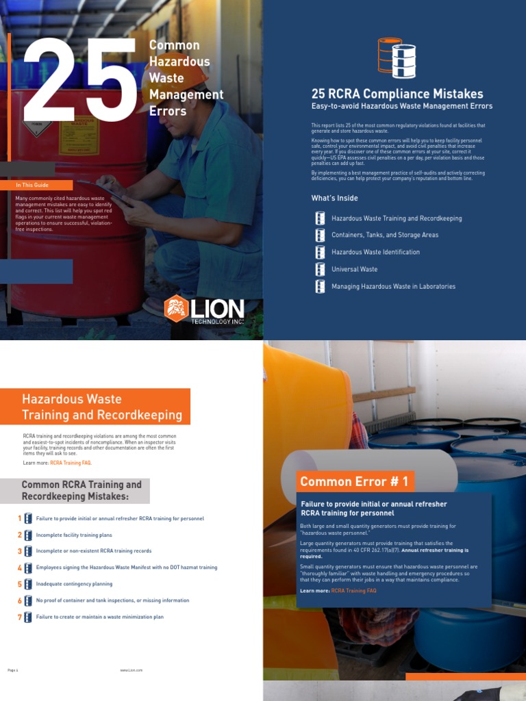 25 RCRA Mistakes | Download Free PDF | Resource Conservation And ...