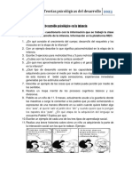 Cuestionario Desarrollo de La Infancia PDF