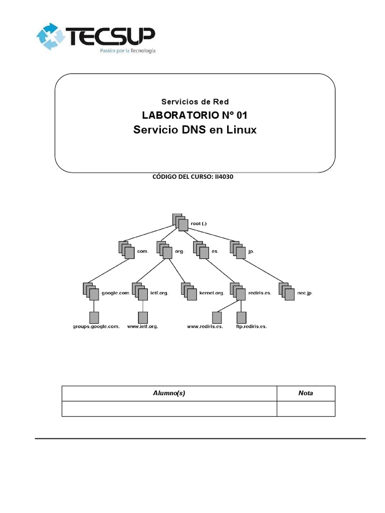 Laboratorio 01 - DNS en Linux - Lima | PDF | sistema de nombres de ...
