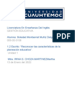 1.2 Escrito - "Reconocer Las Características de La Planeación Educativa".